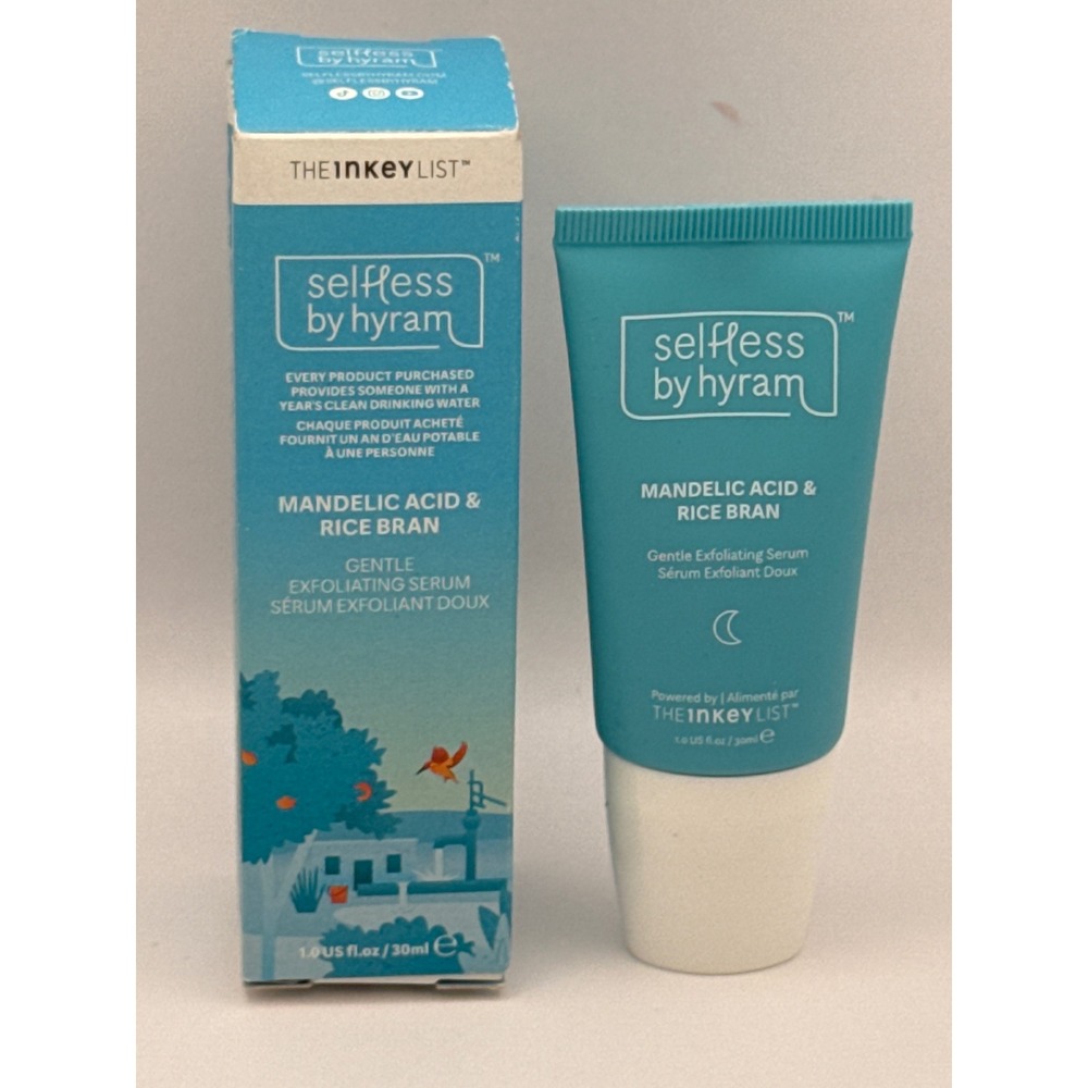 Selfless by Hyram Mandelic Acid Rice Bran Gentle Exfoliating Serum 1oz 30ml New